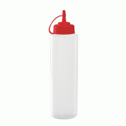 GILAC Biberon à sauce col large – bouchon couleurs HACCP – 0.25 L et 0.75 L - .75 L - Rouge G027509 - rouge 3573678704060