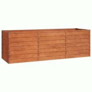 Helloshop26 - Jardinière bac lit surélevé plantes fleurs terrasse jardin de jardin rouillé 240 x 80 x 77 cm acier corten marron 02_0039869 - 30002 Helloshop26 - Jardinière bac lit surélevé plantes fleurs terrasse jardin de jardin rouillé 240 x 80 x 77 cm acier corten marron 02_0039869 - 30002