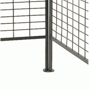 Insert double pour montage grille réf.42364 - paravent - lot de 2 - couleur gris - acier