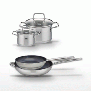 Lot Poêles 28/32cm & Faitouts 14/20cm Elo Profi Therm Platinum - gris inox 3176239953046