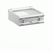 Plaque a snack professionnel electrique ½ plaque lisse ½ plaque rainurées 63x54 a poser domina pro 700 - FTBE77TLR Plaque a snack professionnel electrique ½ plaque lisse ½ plaque rainurées 63x54 a poser domina pro 700 - FTBE77TLR
