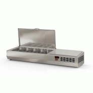 Présentoir à ingrédients 1495mm 5 GN 1/3 couvercle inox Coreco