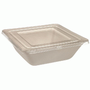 Saladier carré Imagine Bagasse blanche 2500ml - par 80