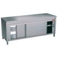 Table sur armoire chauffante traversante centrale - 1200x700x880/900 mm - tep127/u