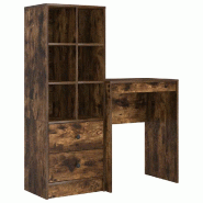 VidaXL Bureau avec tiroir 2 pcs Chêne fumé Modèle Titan Prime Plus - 3337301