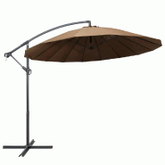 VidaXL Parasol suspendu avec poteau taupe 3 m Modèle Boréal Jardin Élite - 47223