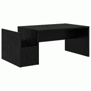 VidaXL Table basse Chêne noir 90 x 45 x 35 cm Bois d'ingénierie Modèle Atlas Studio - 8000173
