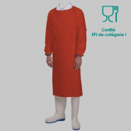 10 tabliers à manches CE polyamide polyuréthane 400 microns blanc et couleurs - TABPAPURG-MN03/ML_0