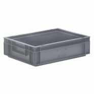 Bac gerbable recyclé Europe 400x300x170mm - Polypropylène gris - 15L - Ergonomique - Emboîtable - gris plastique polypropylène BPE004 Bac gerbable recyclé Europe 400x300x170mm - Polypropylène gris - 15L - Ergonomique - Emboîtable - gris plastique polypropylène BPE004