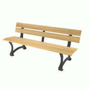 Banc Pragues 1800 mm en Robinier et pieds fonte Banc Pragues 1800 mm en Robinier et pieds fonte