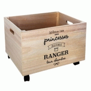 BOÎTE DE RANGEMENT À ROULETTES PRINCESS 50CM NATUREL - PARIS PRIX BOÎTE DE RANGEMENT À ROULETTES PRINCESS 50CM NATUREL - PARIS PRIX
