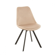 CHAISE DESIGN RATRI TISSU BEIGE, PIEDS MÉTAL NOIR CHAISE DESIGN RATRI TISSU BEIGE, PIEDS MÉTAL NOIR