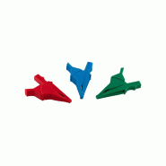CHAUVIN ARNOUX - Jeu de 3 pinces crocodile 1000V CAT IV (rouge, bleue, verte)