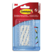 Command blister de 20 mini crochets déco transparents command. S'enlève sans trace