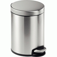 Durable Poubelle à pédale INOX, 5L, coloris argent métal - 340023