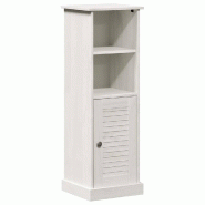 Helloshop26 - Armoire de salle de bain moderne rangement intérieur 37 x 34 x 110 cm avec étagères en bois blanc 02_0057912 - 3000240289514
