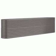 Helloshop26 - Jardinière bac lit surélevé plantes fleurs terrasse jardin de jardin acier enduit de poudre 260 x 40 x 68 cm gris 02_0039620 - 300021 Helloshop26 - Jardinière bac lit surélevé plantes fleurs terrasse jardin de jardin acier enduit de poudre 260 x 40 x 68 cm gris 02_0039620 - 300021