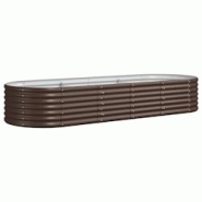 Helloshop26 - Jardinière bac lit surélevé plantes fleurs terrasse jardin de jardin acier enduit de poudre marron 02_0039564 - 3000218569327 Helloshop26 - Jardinière bac lit surélevé plantes fleurs terrasse jardin de jardin acier enduit de poudre marron 02_0039564 - 3000218569327
