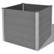 Helloshop26 - Jardinière lit surélevé plantes fleurs jardin WPC 100 x 100 x 91 cm gris 02_0001236 - 3000076061537 Helloshop26 - Jardinière lit surélevé plantes fleurs jardin WPC 100 x 100 x 91 cm gris 02_0001236 - 3000076061537