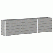 Helloshop26 - Jardinière moderne design industriel extérieur 480 x 50 x 45 cm en acier galvanisé gris clair 02_0059201 - gris acier 3000240999192