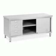 Helloshop26 - Meuble bas en acier inoxydable 180 x 70 x 85 cm capacité de 600 kg 3 tiroirs professionnel 14_0005093 - 3000228971530 Helloshop26 - Meuble bas en acier inoxydable 180 x 70 x 85 cm capacité de 600 kg 3 tiroirs professionnel 14_0005093 - 3000228971530