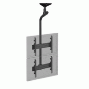 KIMEX Support TV plafond 2 écrans 43''- 55'' Hauteur 175cm noir - noir 3700685426399 KIMEX Support TV plafond 2 écrans 43''- 55'' Hauteur 175cm noir - noir 3700685426399