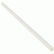 NOVACUP Paille papier droite blanche Ø 6 mm x 195 mm boissons froides et soda – lot de 7000 - blanc papier OP60