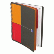 Oxford Lot de 5 Cahier Activebook rel. Intégrale B5 160p./80 feuilles 80g/m², quadrillé 5x5, avec intercalaires - 3020120097374