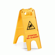 Panneau de signalisation attention sol glissant