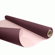 Papier kraft duo rose/aubergine  0,80x40 m