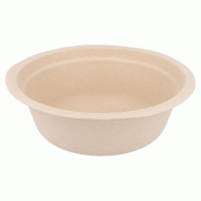 Saladier bagasse naturelle 350cc Ø13,5x4,6cm - par 900