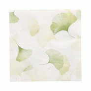 Serviettes, 3 plis pliage ¼ 33 cm x 33 cm "Light Ginko" (200 unités) PAPSTAR - vert papier 37090 Serviettes, 3 plis pliage ¼ 33 cm x 33 cm "Light Ginko" (200 unités) PAPSTAR - vert papier 37090