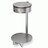 Support inox de sacs poubelle mobile 80 litres