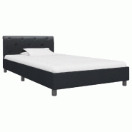 VidaXL Cadre de lit sans matelas noir similicuir 90x200 cm Modèle Tervélia - 284876
