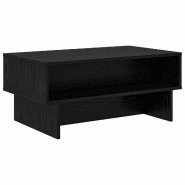 VidaXL Table basse Chêne noir 80 x 46 x 35 cm Bois d'ingénierie Modèle Atlas Flex - 8000221