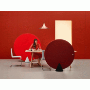 Cloison acoustique autoportante Cone avec pied conique en bois ou béton Cloison acoustique autoportante Cone avec pied conique en bois ou béton