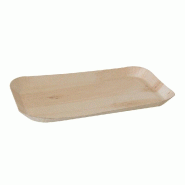 Barquette ingraissable carton taille L 21x12,7x1,4 cm imprimé bois clair par 250