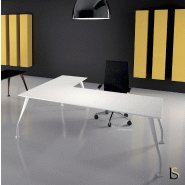 Bureau de Direction Segno avec retour - Dellarovere - Blanc, 210_0