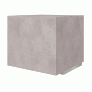 Caisson de rangement 1 tablette béton et socle inox 76x76x70cm