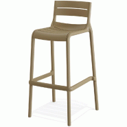 Calor - Tabouret de bar empilable en polypropylène Sable