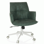 Chaise home office / Chaise pivotante SOLAO LIFE W tissu menthe hjh LIVING - vert polyester 661020