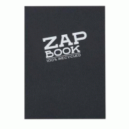Clairefontaine Lot de 5 Cahier encollé Zap Book de 160 feuilles de papier croquis blanc, 80 g/m², A6, couv. Noire - 3329680033632