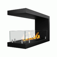 Divina Fire Cheminée au bioéthanol encastrable Trifaciale biocheminée 3 Côtés 90x50 MARATEA 90 - noir 8055829981094