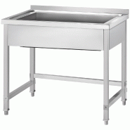 Évier Gredil à un bac 1200x600x850 mm, hauteur du bac 300 mm, avec rebord, à monter soi-même - DTS12670A