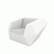 Fauteuil lounge design in & out FAZ - blanc