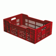 GASTROLAND Caisse ajourée empilable 600 x 400 GILAC - 40 L - Rouge - rouge 3701666010354