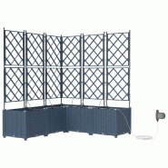 Helloshop26 - Lot de 2 cache-pots de jardin modernes 80 x 40 x 143 cm durables en acier gris 02_0058559 - gris acier 3000240657795