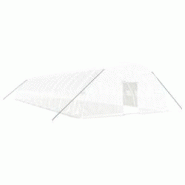 Helloshop26 - Serre tente abri plante fleur légumes avec cadre en acier 108 m² 18 x 6 x 2,85 m blanc 02_0044531 - 3000220208030 Helloshop26 - Serre tente abri plante fleur légumes avec cadre en acier 108 m² 18 x 6 x 2,85 m blanc 02_0044531 - 3000220208030