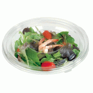 Nvase ECOLOMIQUE - 25 Pcs - Saladier PET rond transparent - 750 ml, Ø22,5 cm, Hauteur: 5 cm - transparent plastique NVS210SRCB750