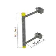 Support d'antenne serrurerie - Bras en C (30m) Support d'antenne serrurerie - Bras en C (30m)